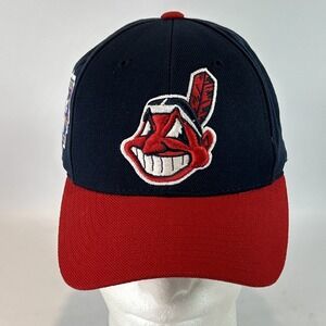 Vintage Cleveland Indians Logo Athletic Hat Cap Snap Back Chief Wahoo 100 Years